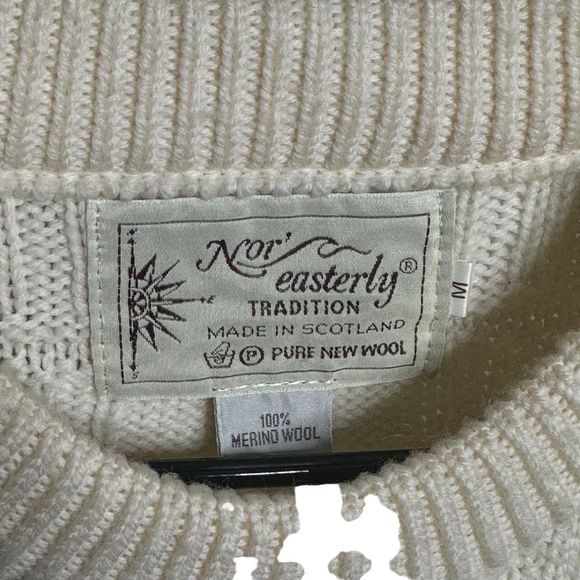 Nor’Easterly Scotland 100% Merind Wool Sweater Womens Medium - Picture 3 of 3
